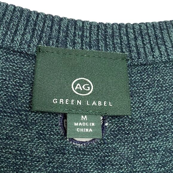 AG Adriano Goldschmied Sweater Vest Mens M Blue Cashmere Blend V-Neck Preppy NEW - Picture 3 of 9